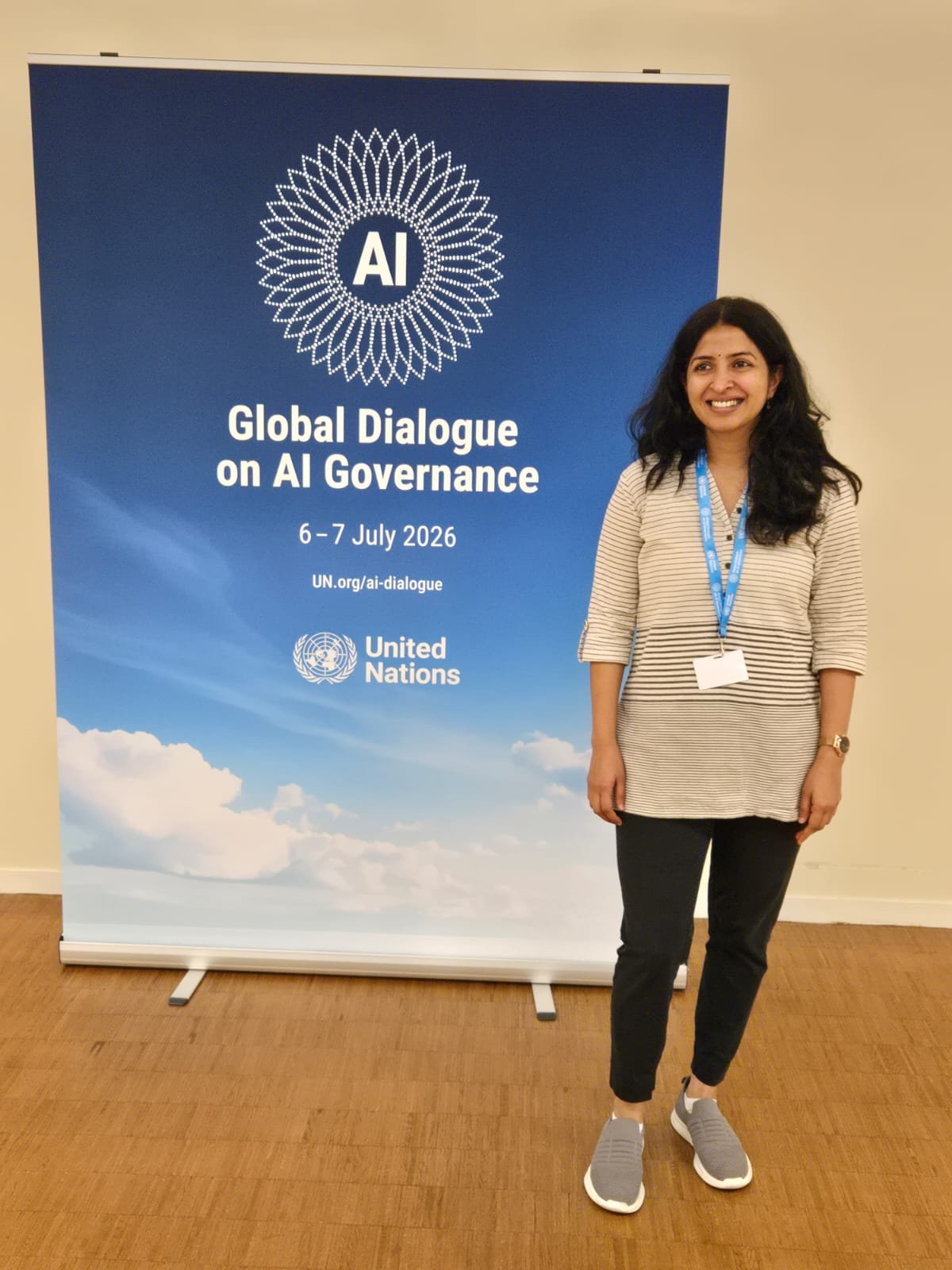 Janani Sridharan at the UN Global Dialogue on AI Governance, Geneva 2026